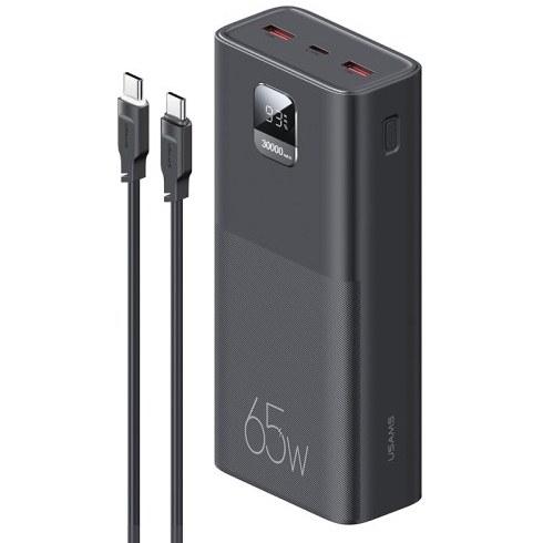 پاوربانک یوسمز 65 وات ظرفیت30000 میلی آمپر USAMS 30000mAh PD 65W Fast Charging Power Bank